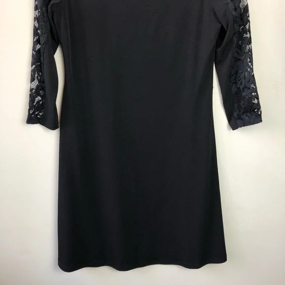 Ivanka Trump Size 2 Black 3/4 Sleeve Dress - Picture 3 of 8